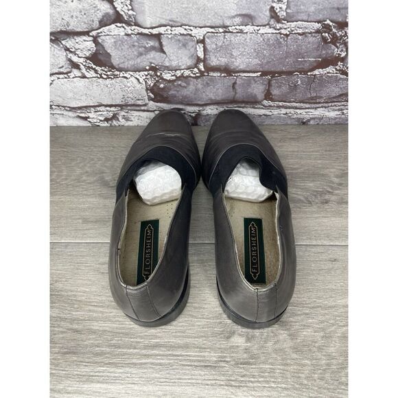 Florsheim Handmade Gray Leather Slip On Loafers Dress Shoes Men Sz 9.5D US/43EU - Picture 5 of 16